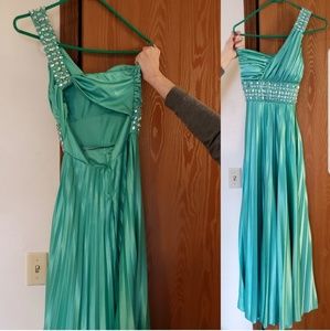 Long Green/Teal Homecoming/Prom Dress